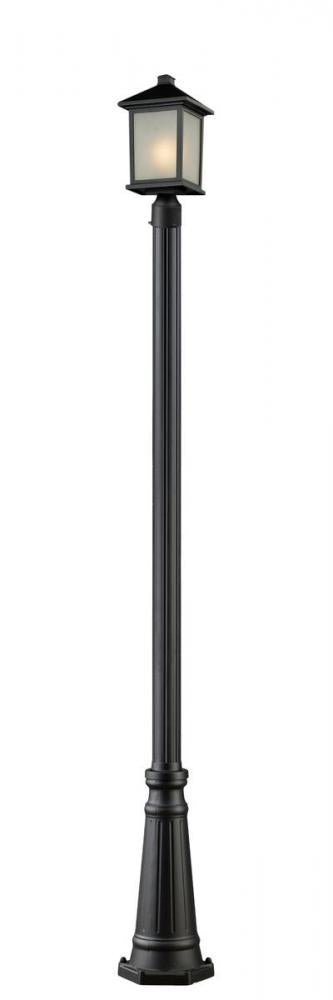 Z-Lite Holbrook 1 Light Outdoor Post Mounted Fixture in Black Finish Model: 507PHM-519P-BK
