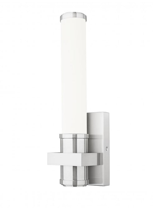 Z-Lite Idris 1 Light Wall Sconce in Brushed Nickel Finish Model: 1019-1S-BN-LED