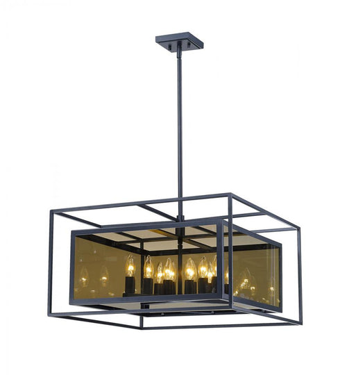 Z-Lite Infinity 12 Light Chandelier in Misty Charcoal Finish Model: 802P24-MC