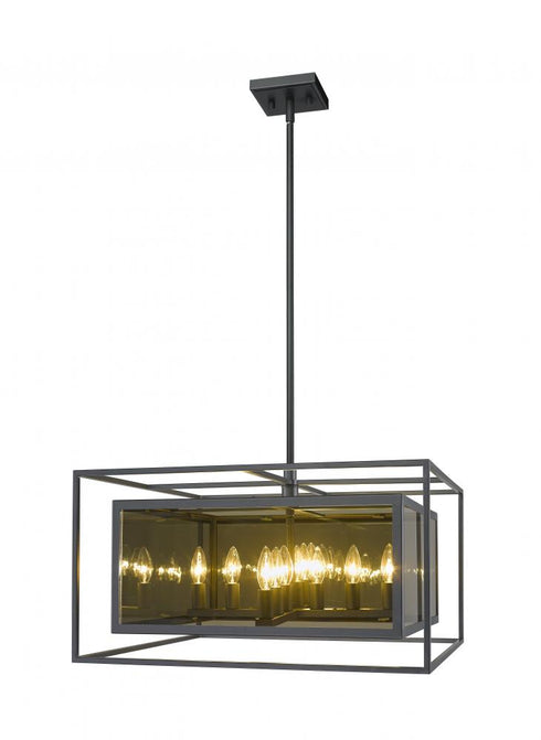 Z-Lite Infinity 12 Light Chandelier in Misty Charcoal Finish Model: 802P24-MC