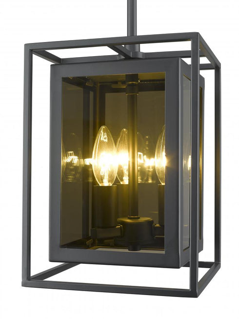 Z-Lite Infinity 3 Light Pendant in Misty Charcoal Finish Model: 802MP-MC