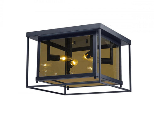 Z-Lite Infinity 4 Light Flush Mount in Misty Charcoal Finish Model: 802F16-MC