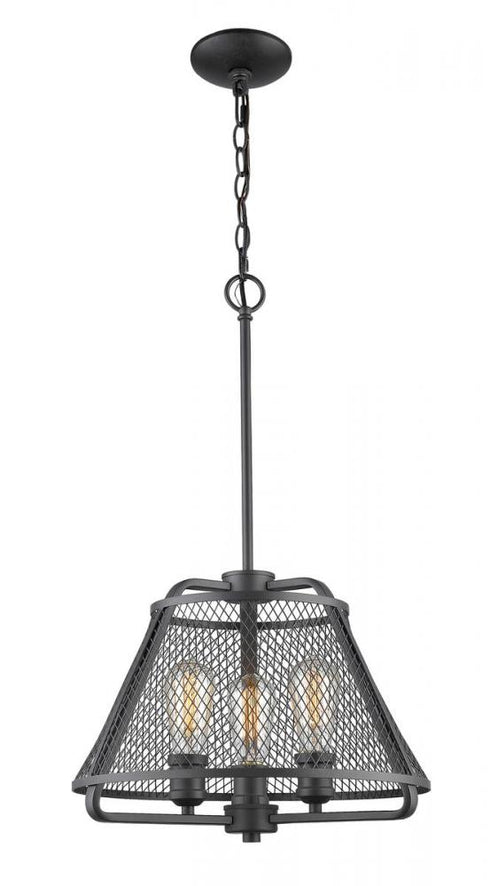 Z-Lite Iuka 3 Light Pendant in Brushed Nickel Finish Model: 451-16BN