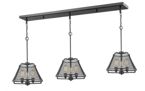 Z-Lite Iuka 9 Light Linear Chandelier in Brushed Nickel Finish Model: 451-16-3BN