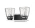 Z-Lite Jackson 2 Light Vanity in Chrome + Matte Black Finish Model: 474-2V-CH-MB