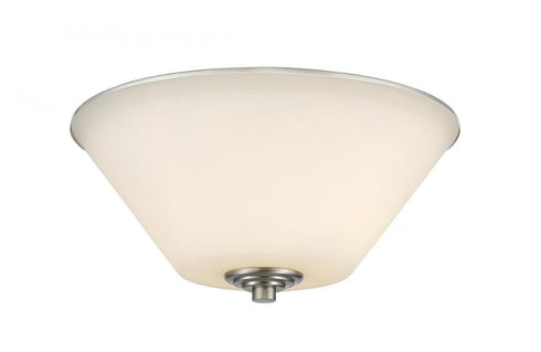 Z-Lite Jarra 2 Light Flush Mount in Brushed Nickel Finish Model: 432F2-BN