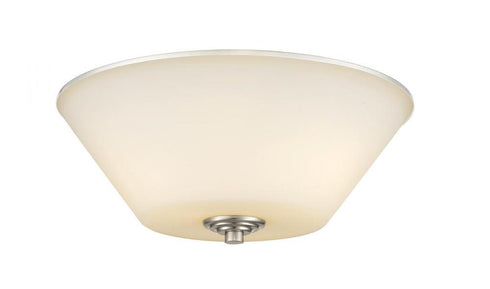 Z-Lite Jarra 3 Light Flush Mount in Brushed Nickel Finish Model: 432F3-BN
