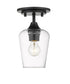 Z-Lite Joliet 1 Light Flush Mount in Brushed Nickel Finish Model: 473F1-BN