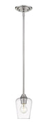 Z-Lite Joliet 1 Light Pendant in Brushed Nickel Finish Model: 473MP-BN