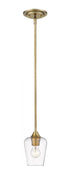 Z-Lite Joliet 1 Light Pendant in Brushed Nickel Finish Model: 473MP-BN