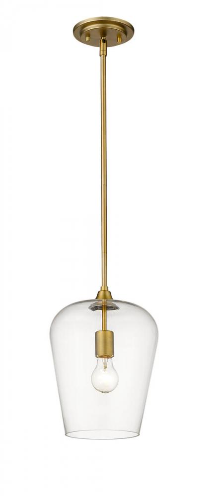 Z-Lite Joliet 1 Light Pendant in Brushed Nickel Finish Model: 473P9-BN