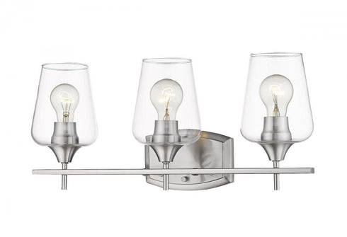 Z-Lite Joliet 3 Light Vanity in Brushed Nickel Finish Model: 473-3V-BN