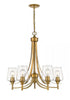 Z-Lite Joliet 5 Light Chandelier in Brushed Nickel Finish Model: 473-5BN