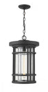 Z-Lite Jordan 1 Light Outdoor Chain Mount Ceiling Fixture in Black Finish Model: 570CHXL-BK