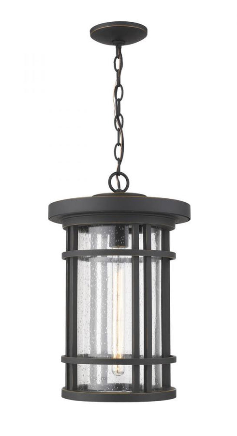 Z-Lite Jordan 1 Light Outdoor Chain Mount Ceiling Fixture in Black Finish Model: 570CHXL-BK