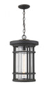 Z-Lite Jordan 1 Light Outdoor Chain Mount Ceiling Fixture in Black Finish Model: 570CHXL-BK
