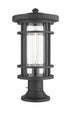 Z-Lite Jordan 1 Light Outdoor Pier Mounted Fixture in Black Finish Model: 570PHB-553PM-BK