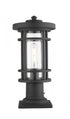 Z-Lite Jordan 1 Light Outdoor Pier Mounted Fixture in Black Finish Model: 570PHM-533PM-BK
