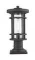 Z-Lite Jordan 1 Light Outdoor Pier Mounted Fixture in Black Finish Model: 570PHM-533PM-BK
