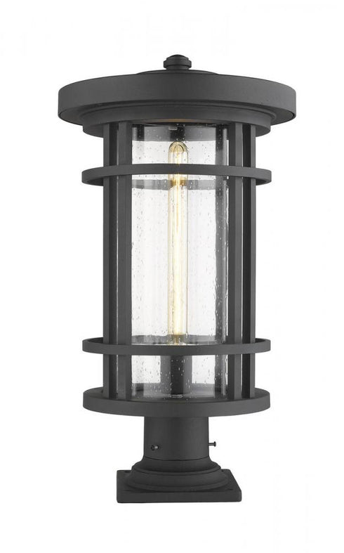 Z-Lite Jordan 1 Light Outdoor Pier Mounted Fixture in Black Finish Model: 570PHXL-533PM-BK