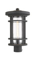 Z-Lite Jordan 1 Light Outdoor Post Mount Fixture in Black Finish Model: 570PHB-BK