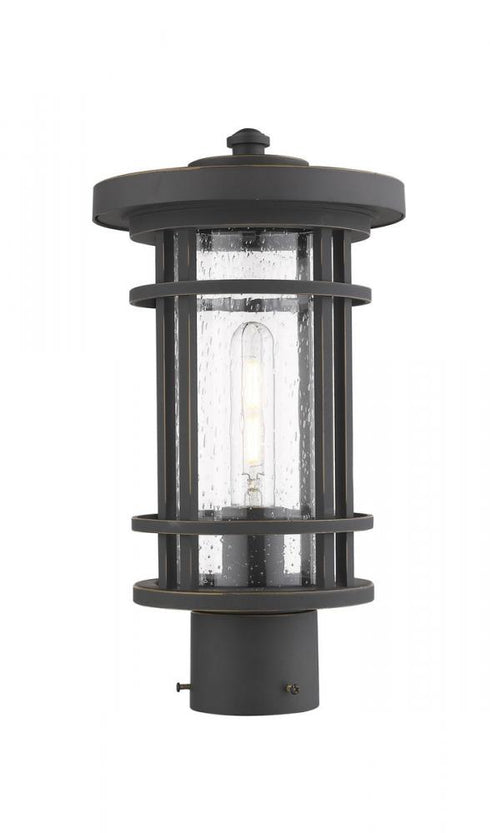 Z-Lite Jordan 1 Light Outdoor Post Mount Fixture in Black Finish Model: 570PHM-BK