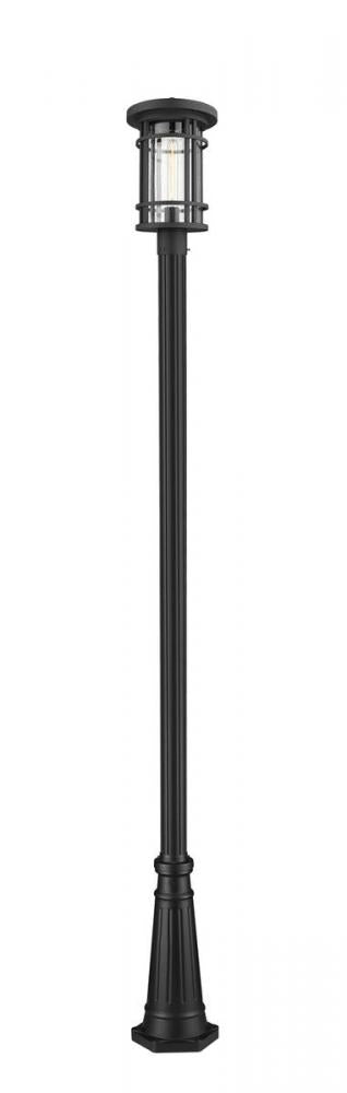 Z-Lite Jordan 1 Light Outdoor Post Mounted Fixture in Black Finish Model: 570PHB-519P-BK