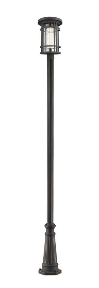 Z-Lite Jordan 1 Light Outdoor Post Mounted Fixture in Black Finish Model: 570PHXL-519P-BK