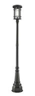 Z-Lite Jordan 1 Light Outdoor Post Mounted Fixture in Black Finish Model: 570PHXL-564P-BK