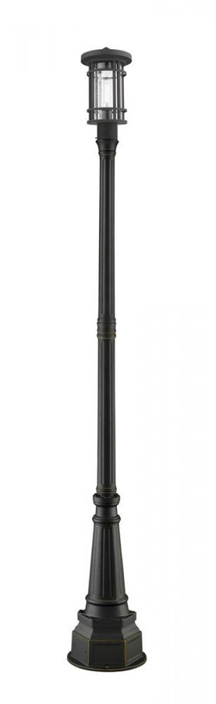 Z-Lite Jordan 1 Light Outdoor Post Mounted Fixture in Oil Rubbed Bronze Finish Model: 570PHM-564P-ORB