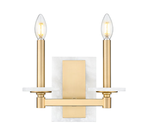 Z-Lite Kaden 2 Light Wall Sconce in Matte Black Finish Model: 3045-2S-MB
