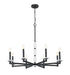 Z-Lite Kaden 8 Light Chandelier in Matte Black Finish Model: 3045-8MB
