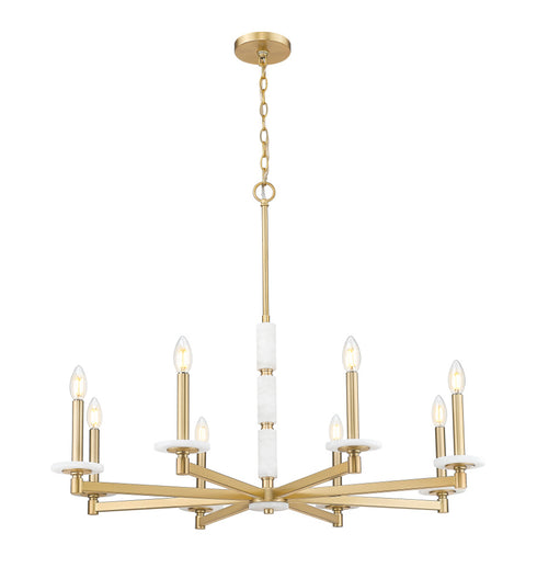 Z-Lite Kaden 8 Light Chandelier in Matte Black Finish Model: 3045-8MB