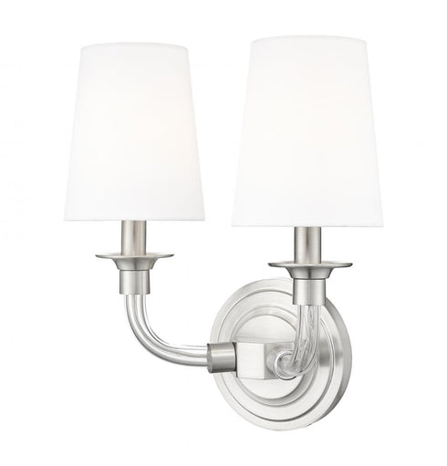 Z-Lite Katerina 2 Light Wall Sconce in Brushed Nickel Finish Model: 1950-2S-BN