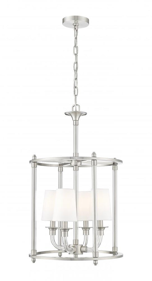 Z-Lite Katerina 4 Light Chandelier in Brushed Nickel Finish Model: 1950-4C-BN