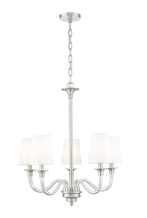 Z-Lite Katerina 5 Light Chandelier in Brushed Nickel Finish Model: 1950-5BN