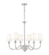 Z-Lite Katerina 6 Light Chandelier in Brushed Nickel Finish Model: 1950-6BN
