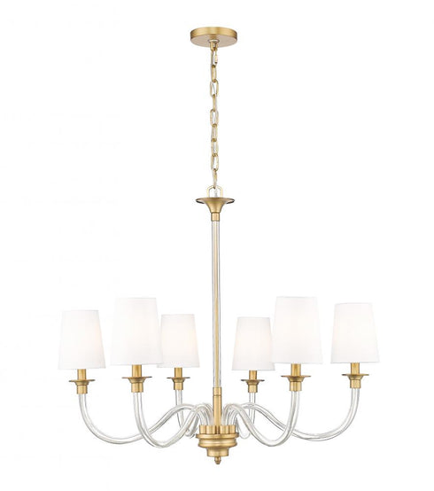 Z-Lite Katerina 6 Light Chandelier in Brushed Nickel Finish Model: 1950-6BN