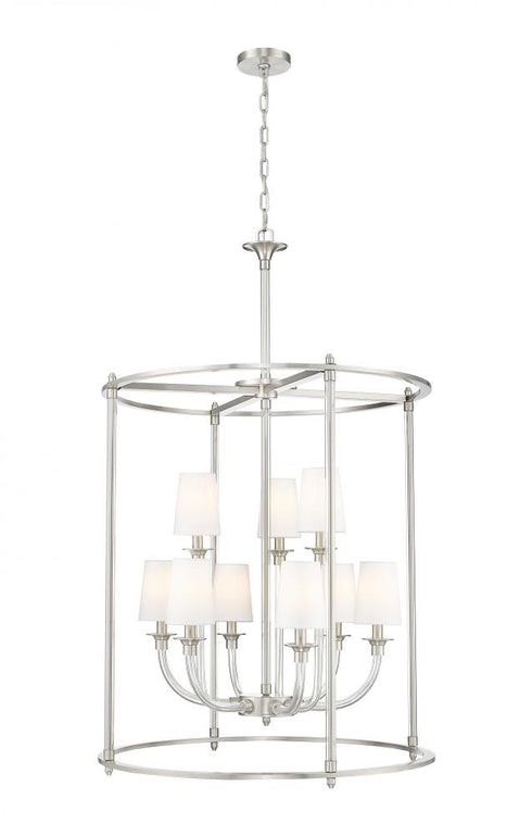 Z-Lite Katerina 9 Light Chandelier in Brushed Nickel Finish Model: 1950-9C-BN