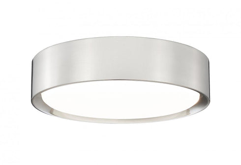 Z-Lite Kawan 1 Light Flush Mount in Brushed Nickel Finish Model: 1014F12-BN-LED