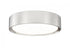 Z-Lite Kawan 1 Light Flush Mount in Brushed Nickel Finish Model: 1014F12-BN-LED