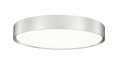 Z-Lite Kawan 1 Light Flush Mount in Brushed Nickel Finish Model: 1014F20-BN-LED