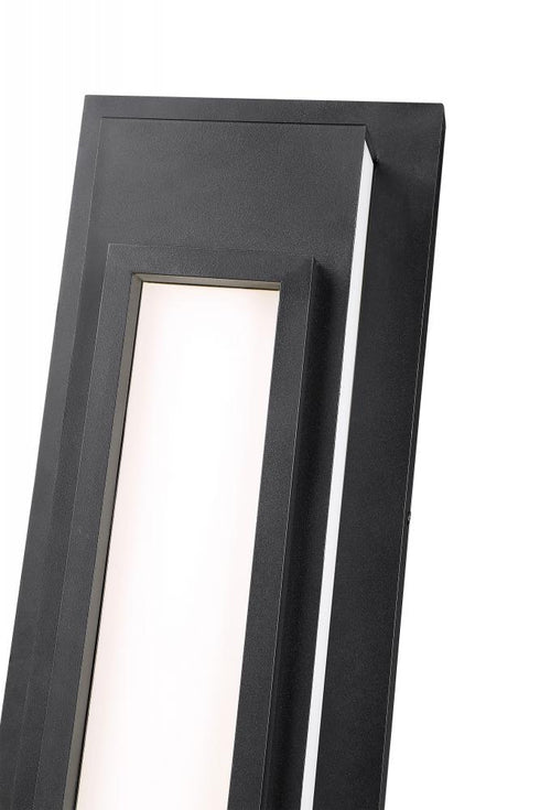 Z-Lite Keaton 1 Light Outdoor Wall Light in Black Finish Model: 520B-BK-LED