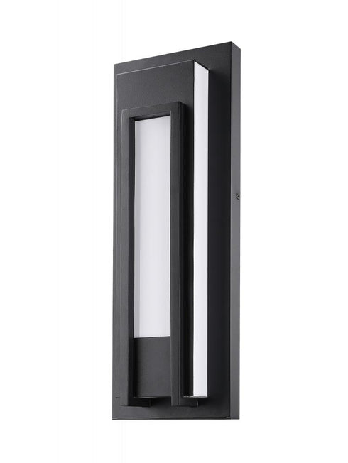 Z-Lite Keaton 1 Light Outdoor Wall Light in Black Finish Model: 520M-BK-LED