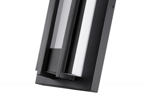 Z-Lite Keaton 1 Light Outdoor Wall Light in Black Finish Model: 520S-BK-LED
