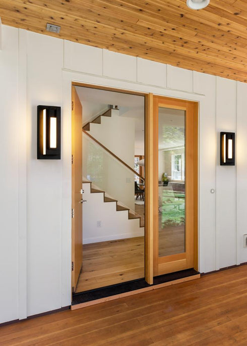 Z-Lite Keaton 1 Light Outdoor Wall Light in Black Finish Model: 520S-BK-LED