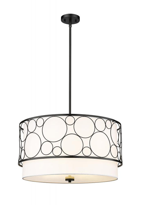 Z-Lite Kendall 4 Light Chandelier in Brushed Nickel Finish Model: 197-24BN