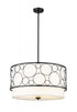 Z-Lite Kendall 4 Light Chandelier in Brushed Nickel Finish Model: 197-24BN