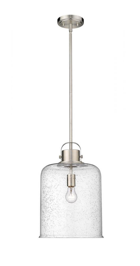 Z-Lite Kinsley 1 Light Pendant in Brushed Nickel Finish Model: 340P12-BN