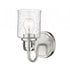 Z-Lite Kinsley 1 Light Wall Sconce in Brushed Nickel Finish Model: 340-1S-BN
